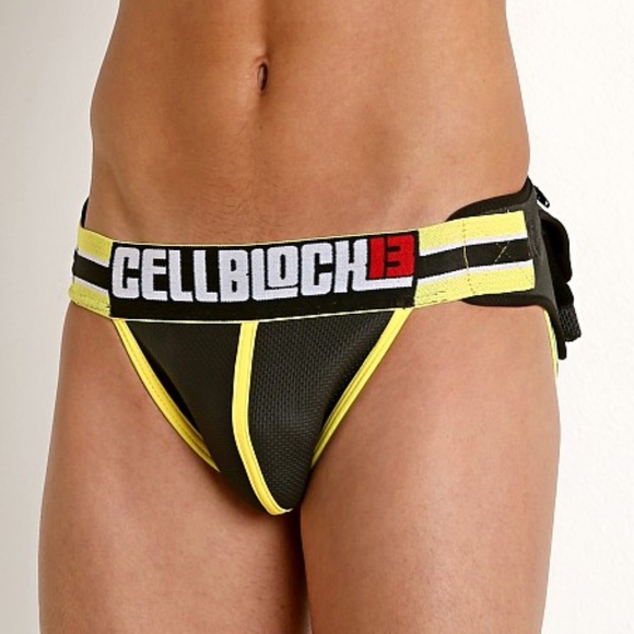 CELL BLOCK 13 NEOPRENE SMUGGLER JOCK PACK YELLOW - Picture 2 of 5